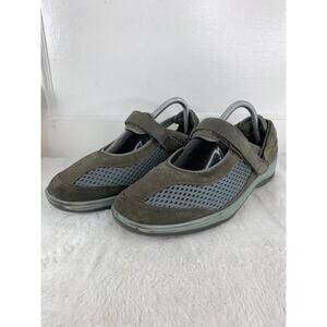 Orthofeet Sanibel Orthopedic Mary Janes Women’s Size 10 Gray Leather Mesh